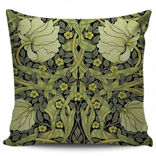 Decorative Cotton Linen Throw Pillow Cases William Morris Vintage Flowers 20X20 