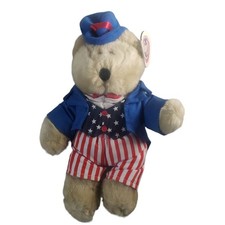2002 Starbucks Bearista 20th Edition Patriotic Bear 177776 Plush 11"