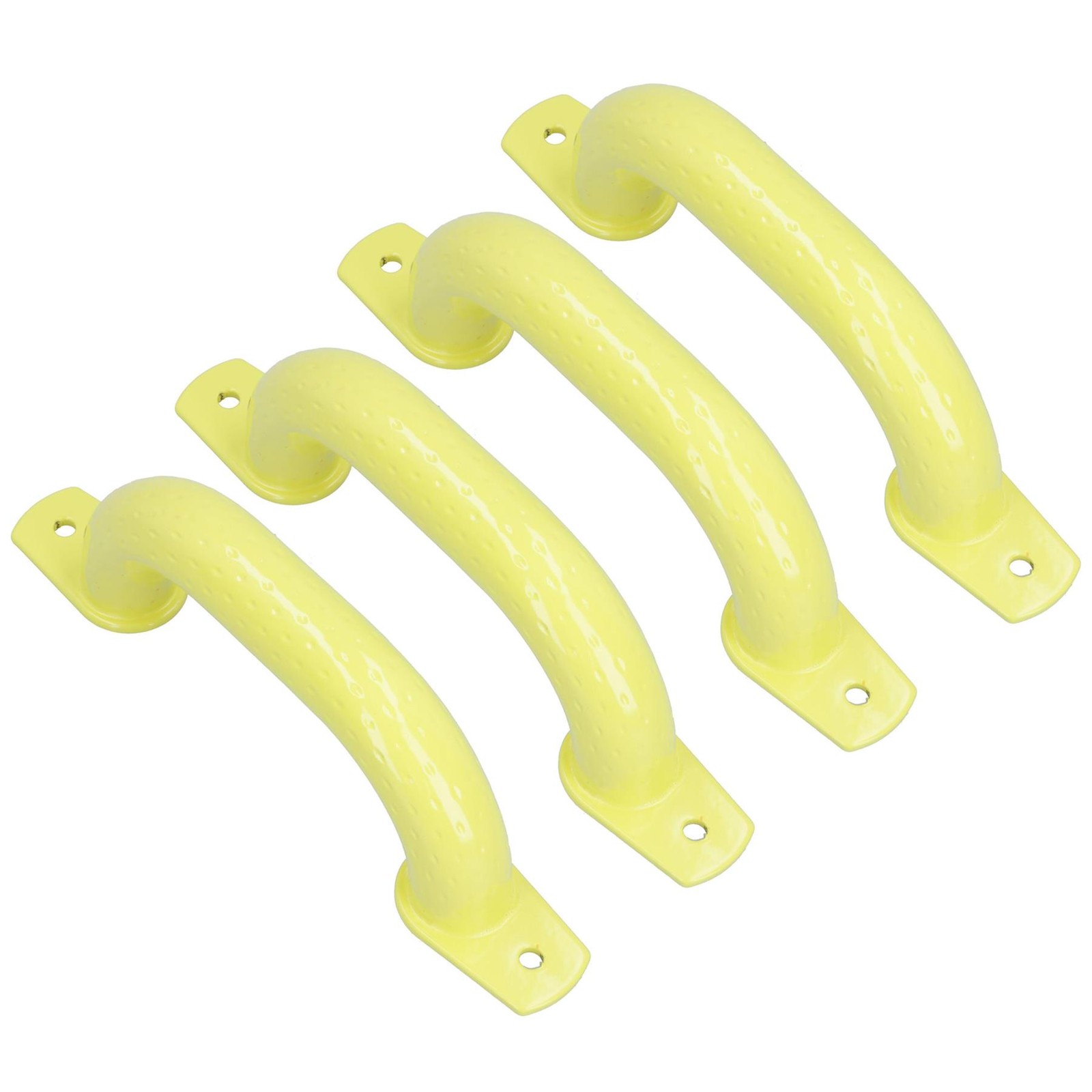 280mm Steel Safety Grab Pull Handle For Trailers Trucks Yellow Coated Finish 4pc