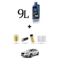 Hoffcar Wartungskit 4 Filter Und 9L ÖL FüR Audi A6 II (C6) 3.0 TDI V6 155KW
