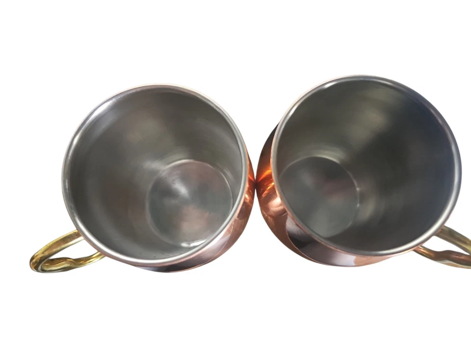 Tazas de mula Godinger Silver Art Co Moscow. Color cobre. Metal. Estampado. Foto 4 de 4