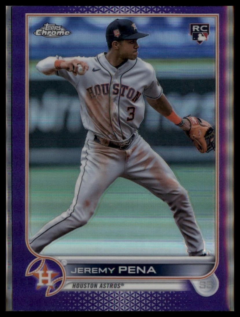 2022 Topps Chrome Update Jeremy Pena Rookie #USC136 Purple Refractor Astros