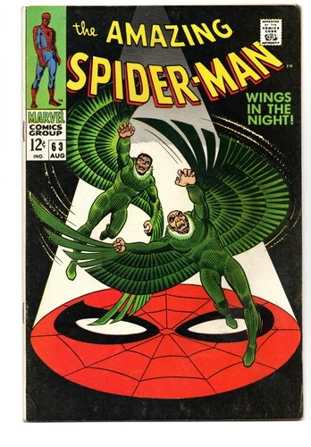 AMAZING SPIDER-MAN #63 (1968) - GRADE 6.0 - MARVEL OLD & NEW VULTURE FIGHT