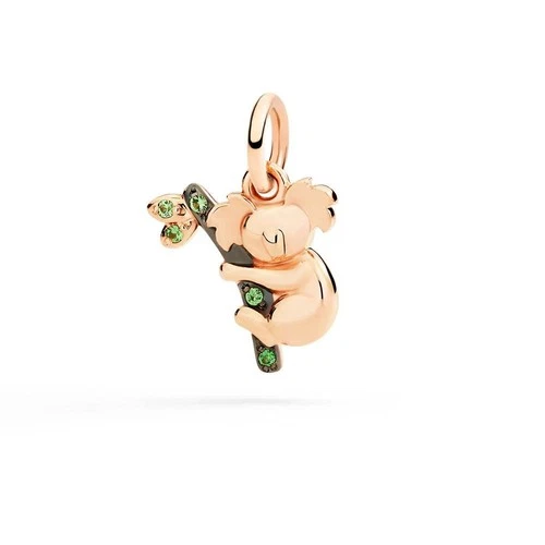 Dodo Koala Pendant Rose Gold and Green Savorites DMC6012-KOALA-0TZ9R Charm