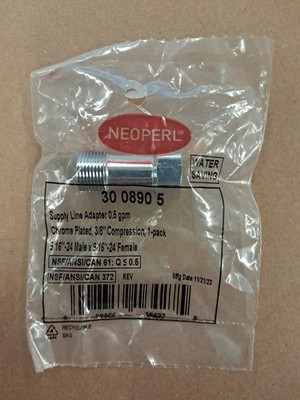 Neoperl 3008905 Supply Line Adapter 0.5gpm - Full Box Of 50ea