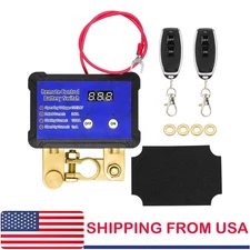 Kill Switch for Car 12V 240A Remote Battery Disconnect Switch with Led Voltag...
