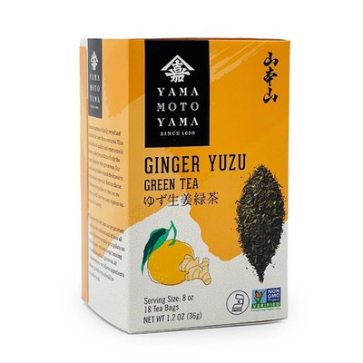 Japanese Yamamotoyama Ginger Yuzu Green Tea ゆず生姜緑茶 (18 Tea