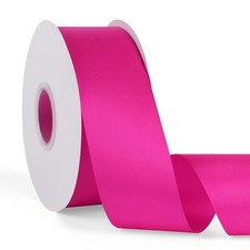 Rose Red Double Faced Satin Ribbon 2"x50yd - High Density Polyester Craft/Decor