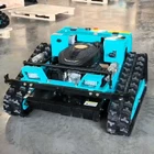 Brushless Motor Gas Power 9HP Remote Control Lawn Mower Tracked Robot Slope 24V