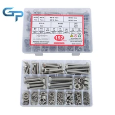 192PCS STAINLESS STEEL HEAVY-DUTY HEX BOLT/NUT KIT - M6/M8/M10 304SS W/WASHERS