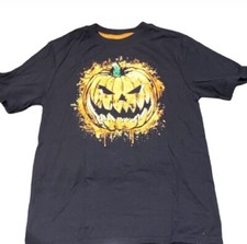 Celebrate Halloween Boys T Shirt Pumpkin Black Orange Jack O Lantern Size 8