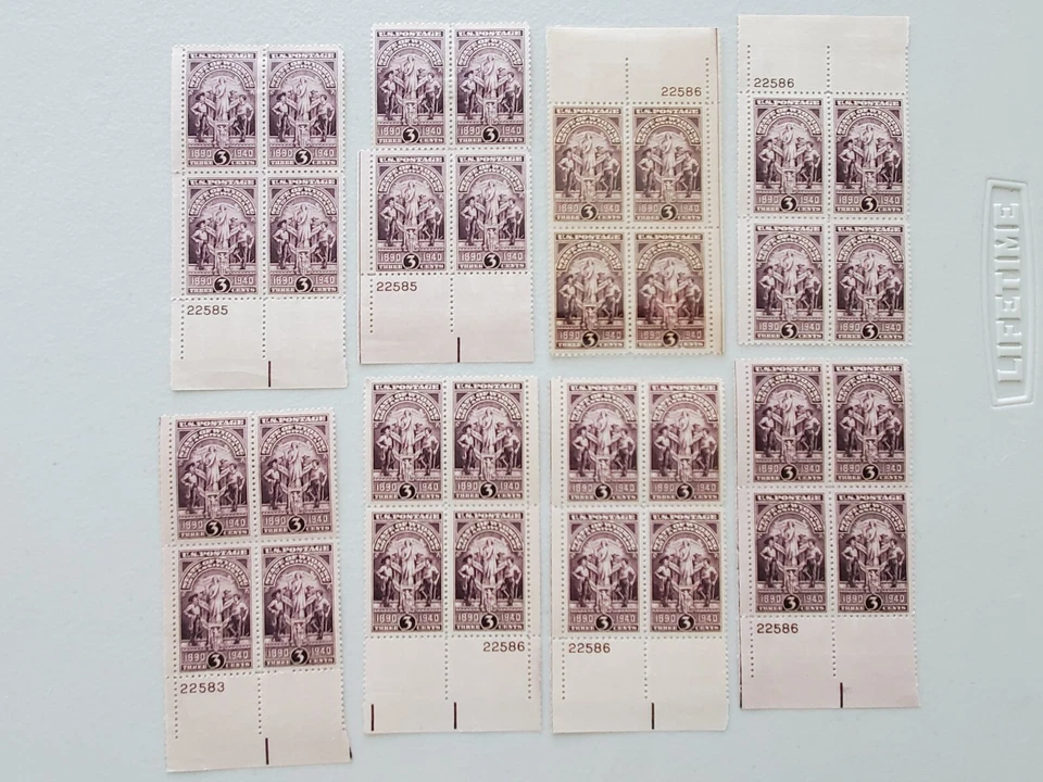 Scott 897 Wyoming Statehood 1940 3c US Plate Blocks 369 Total Stamps - Image 3 of 4