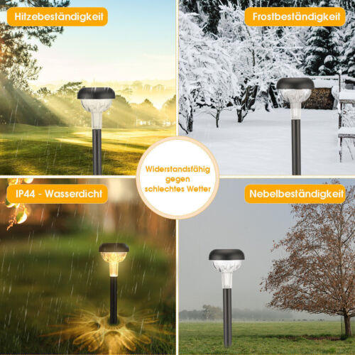 Solarleuchten Garten, 6x Set Solarlampen für Außen, LED Licht Solar Wegeleuchte - Bild 9 von 19