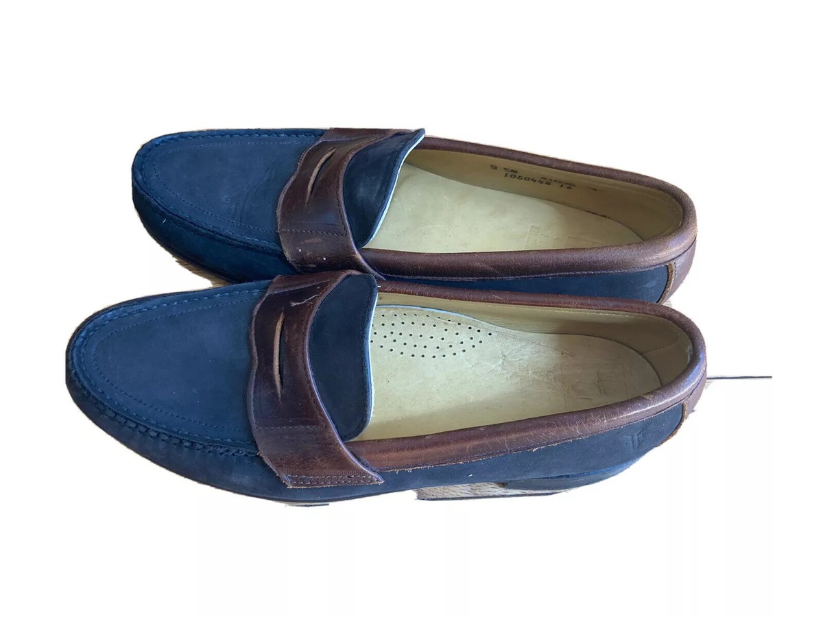 Frye Men\'s Navy Suede Slip-On Loafers Size 9.5 D Amazon.com | Frye Mason Slip On Men main image 3