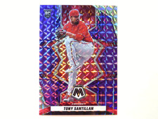 2022 Panini Mosaic Baseball Tony Santillan Purple Rookie Card Reds 25/49 SSP