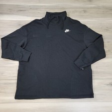 Nike Sweatshirt Women's Medium Black Sportswear Club Fleece Oversized Mock-Neck
