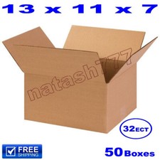 50 - 13x11x7 Cardboard Boxes 32-ECT Mailing Packing Shipping Corrugated Carton