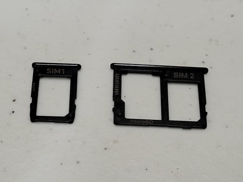 SIM/SD Card Tray - Holder For Samsung Galaxy J6+ Plus SM-J610G - Dual SIM Black