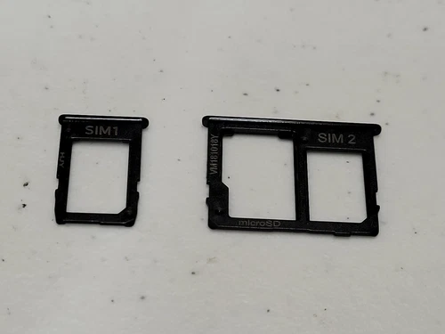 SIM/SD Card Tray - Holder For Samsung Galaxy J6+ Plus SM-J610G - Dual SIM Black