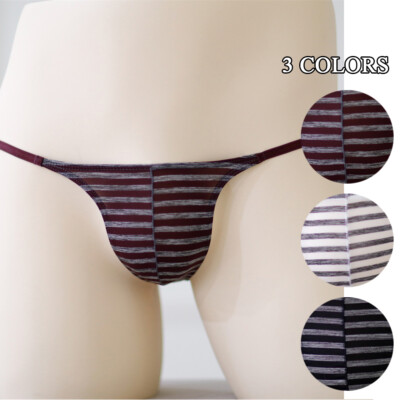 Sexy Mens T-Back G-string Thong Bikini Underwear Mesh Sheer Pouch Thongs Panties