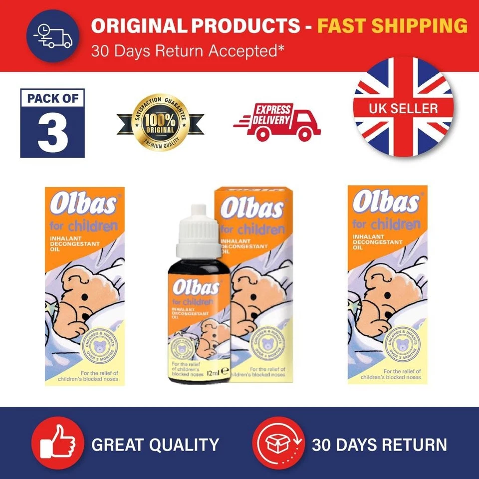 Olbas Oil for Children 12 ml Inhalant Decongestant Various Value Packs