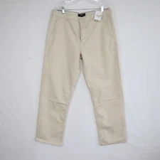 Forever 21 Pants Mens 34x30 Khaki Business Casual Stretch Flat Front Beige NWT