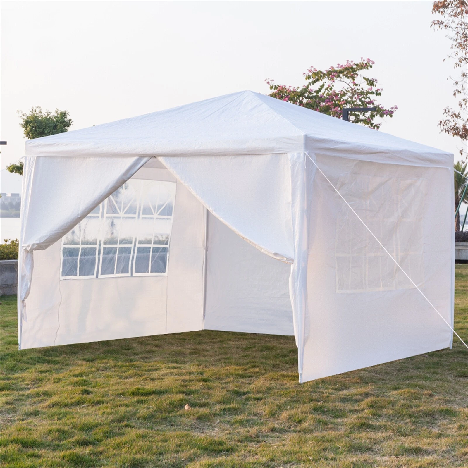 3 x 3m Four Sides Portable Home Use Waterproof Tent with Spiral Tubes White
Opens in a new window or