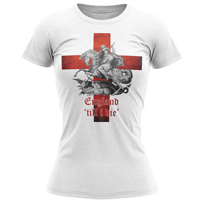 England till i die' T-Shirt Grafikdruck St George's Day Geschenk für sie Englisch...