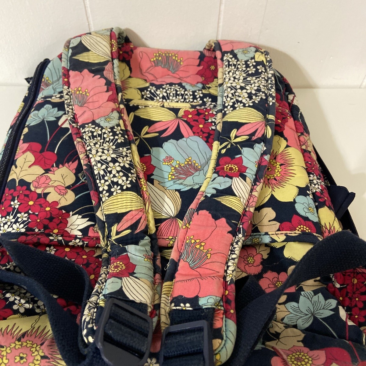 Vera Bradley Large Laptop Campus Backpack Happy Snails Print 