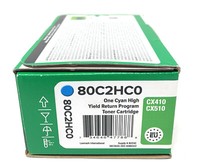 Lexmark 80C2HC0 Original Cyan Toner FüR Cx410/Cx410De/Cx510/Cx510De [Eine Box]