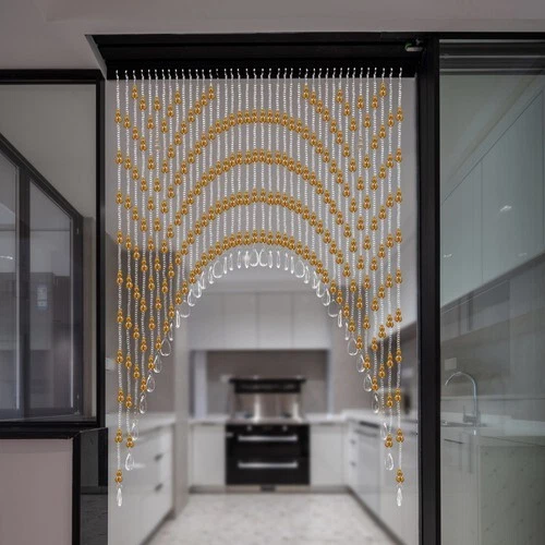 Beaded Door Curtain Hanging Door Beads Curtain Bedroom Bead Partition Curtain
