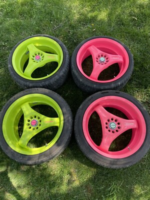 JDM RAYS VOLK RACING WHEELS C ULTRA 3 Spoke RARE Set 5x100 17x8 17x9 with Tires