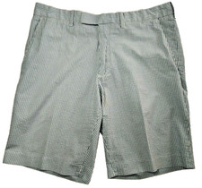Vintage Polo Ralph Lauren Men s Blue 36W Seersucker Shorts 10" Inseam 1990s