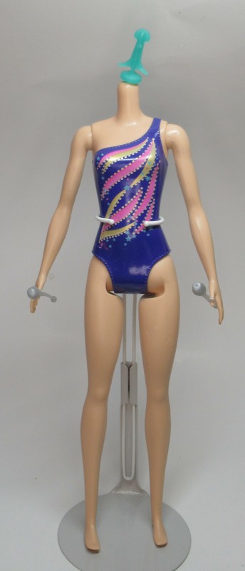 Mattel Barbie Careers Deluxe Set Replacement Doll Body Gymnast With Batons