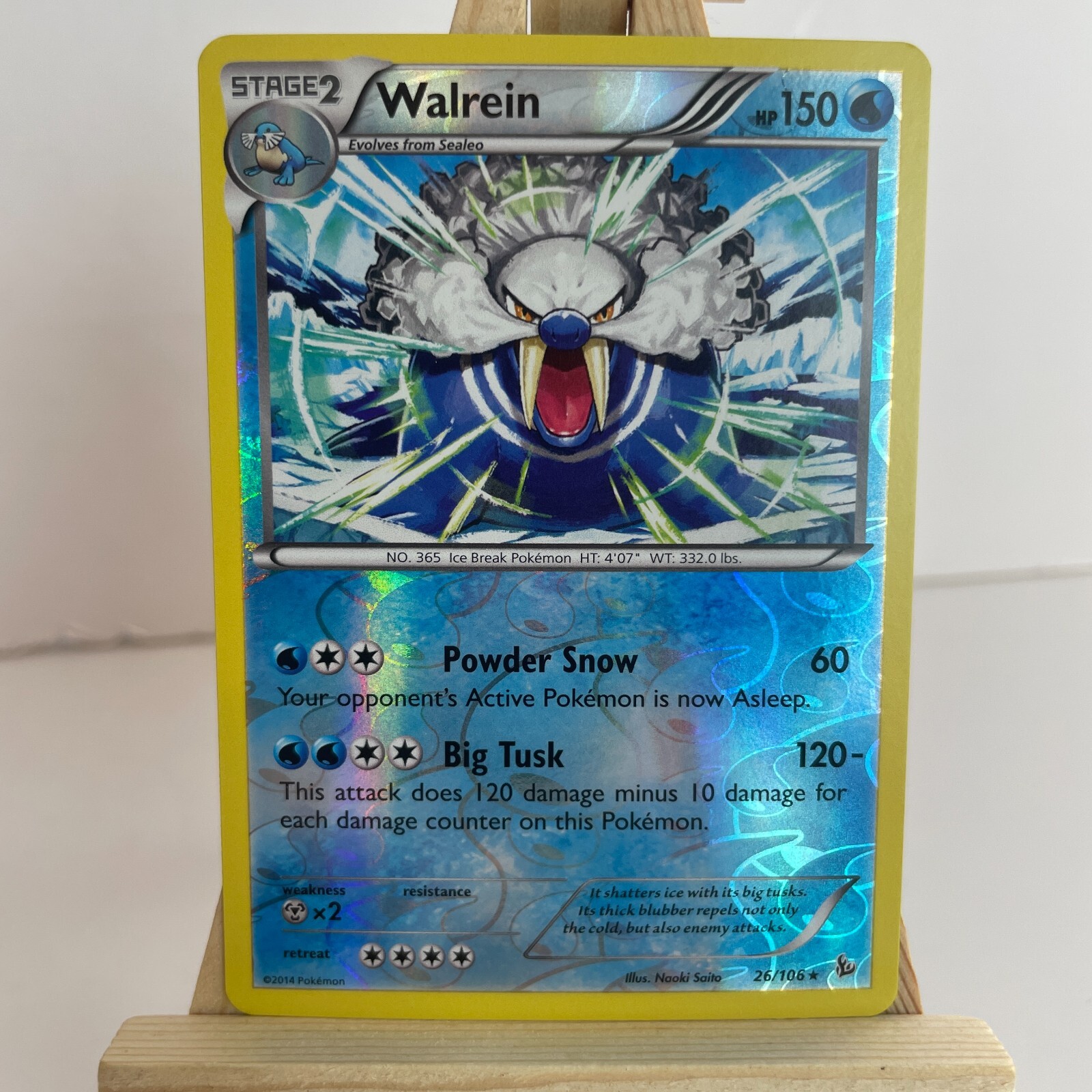 Walrein 26/106 Flashfire Reverse Holo Rare Pokemon Light Play+