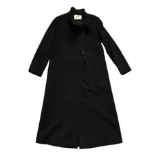 Fleurette Loro Piana Collar Coat Womens 6 Black Wool Button Down Lined Jacket