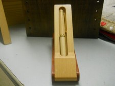 Pen With Wooden Case Holder Stand Up Office Desk New