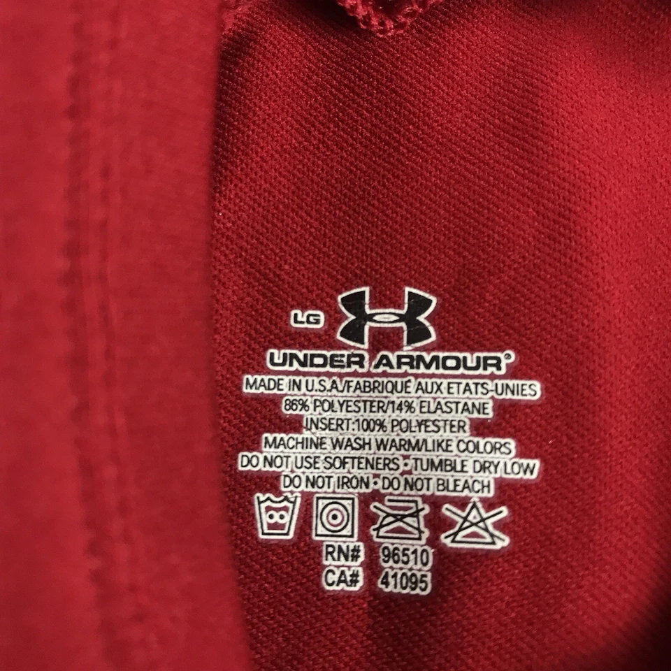 Moletom Under Armour com capuz feminino pulôver vermelho grande com capuz leve - Imagem 3 de 4