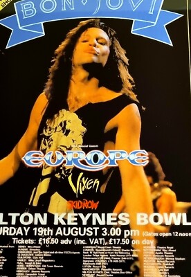 Bon Jovi 1989年Milton Keynesライブチケット半券 Bon Jovi 1989年Milton Keynesライブチケット半券