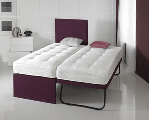 3ft Chenille Guest Bed 3 In 1 With Trundle Including Mattresses And Image Is Loading 3ft Chenille Guest Bed 3 In 1 With