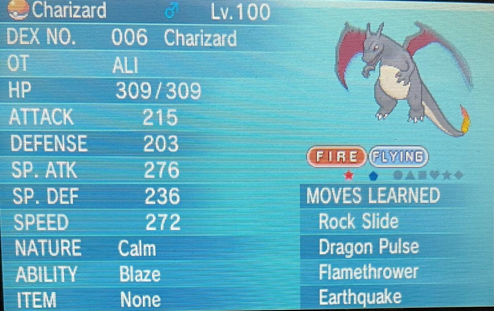 Shiny Charizard X and Y