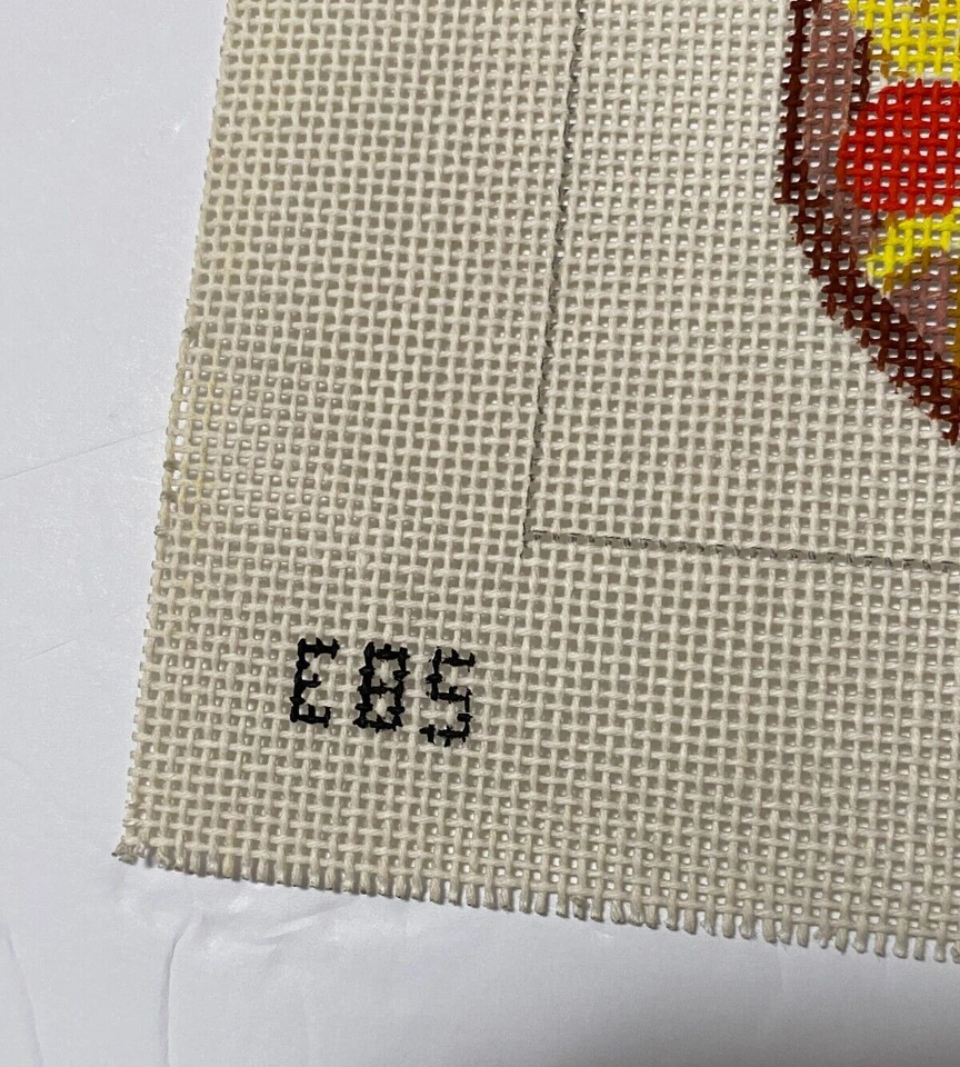 Lot of 2 Creepy Clown Hand-Painted Needlepoint Canvas by EBS About 8" x 10" - Image 4 of 4