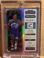 2022-23 Contenders Collin Sexton /25 FOTL Opening Night Ticket! #33 Utah Jazz