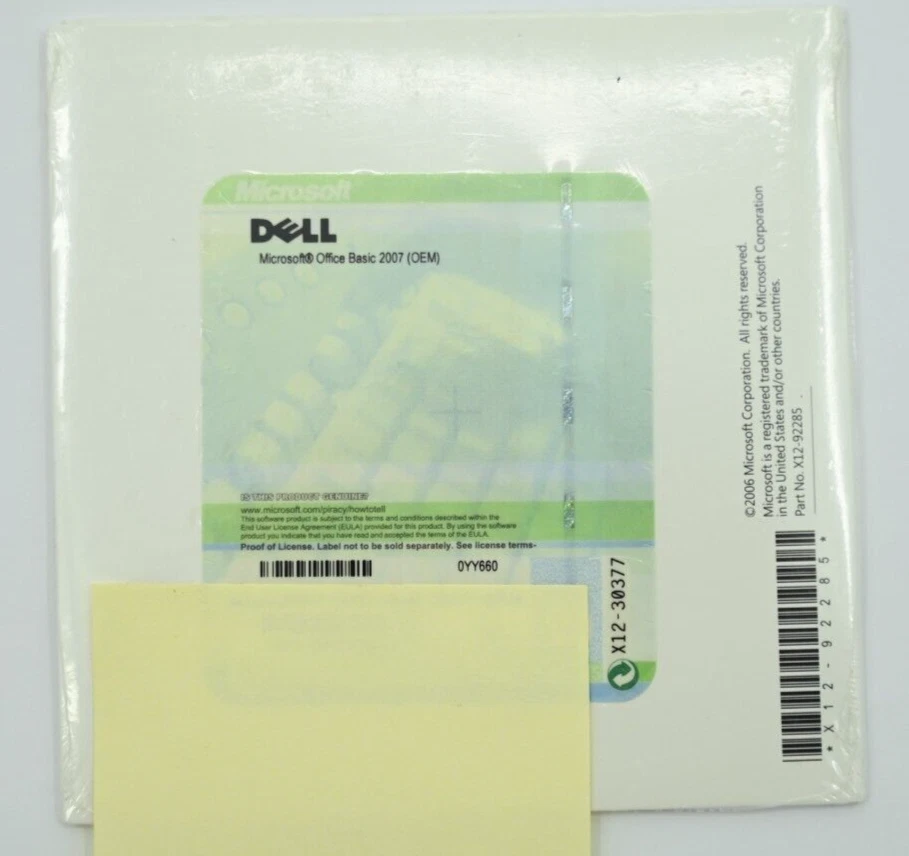 Microsoft Office 2007 Basic Edition SEALED English for Dell 0YY660 Windows - Image 2 of 2
