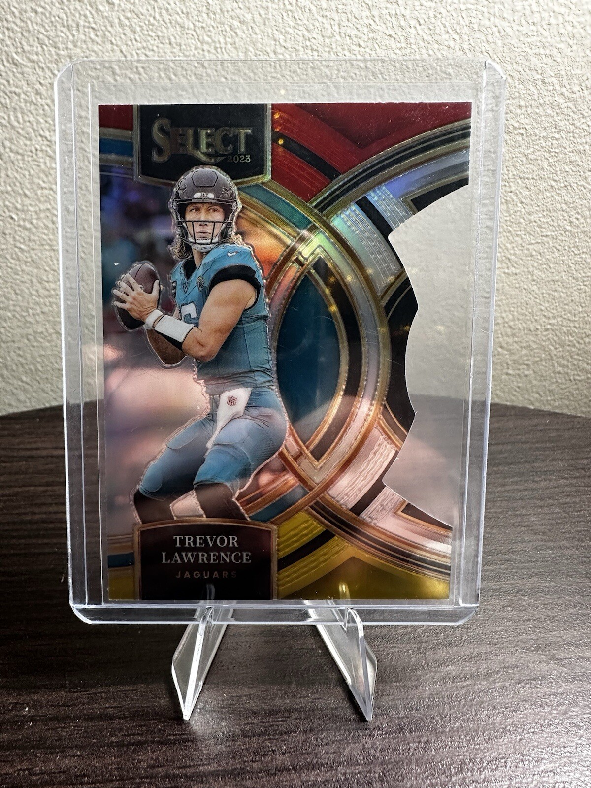 Trevor Lawrence 2023 Select Die Cut Red Yellow Prizm Premier #181 Jaguars