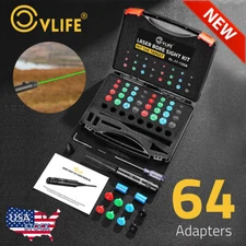 Professional Laser Bore Sight Kit Green Dot Boresighter 64 Adapters(.17 to 12GA)