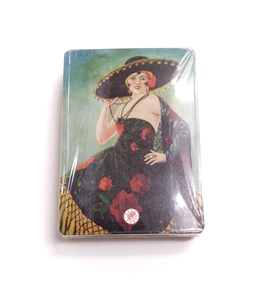 Tarjetas de Poker Gemaco de Colección (Prensa Roja) Mujer en Sombreo Nuevas Selladas