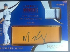 2020 Panini Immaculate Debut Moments Patch Auto RC Michael King #DM-MK /99