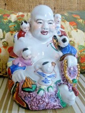 Statue Bouddha porcelaine jovial  