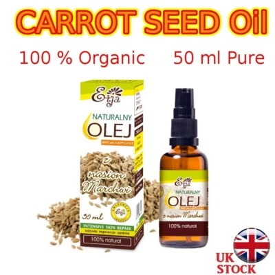 CARROT SEED Oil 50ml Pure Organic Oils 100% BIO Olej Z Nasion Marchwi ETJA